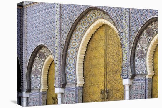 Morocco, Fes. a Detail of the King's Palace Doors-Brenda Tharp-Premier Image Canvas