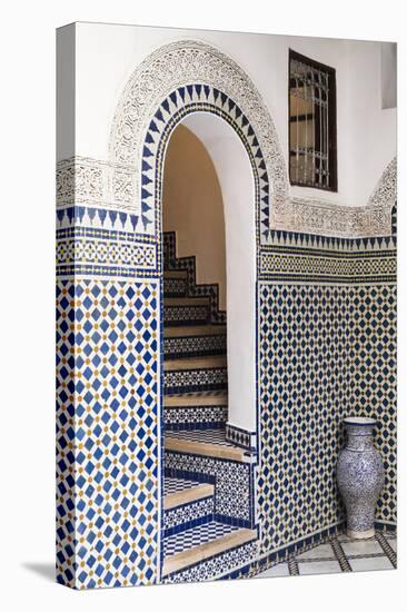 Morocco, Fes. Interior Detail of a Restored Riad-Brenda Tharp-Premier Image Canvas