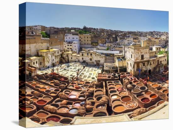 Morocco, Fes, Medina (Old Town), Traditional Old Tanneries-Michele Falzone-Premier Image Canvas