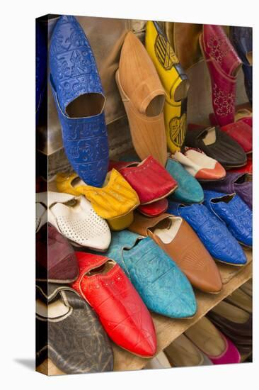 Morocco Fez Colorful Arab Shoes for Sale in Store on Rack-Bill Bachmann-Premier Image Canvas