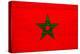 Morocco Flag Design with Wood Patterning - Flags of the World Series-Philippe Hugonnard-Stretched Canvas