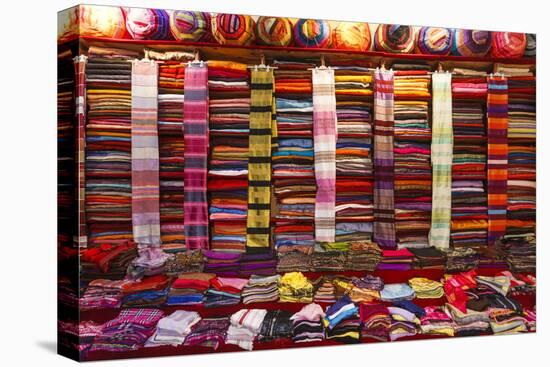 Morocco, Marrakech, Textiles and Fabrics in a Souk-Andrea Pavan-Premier Image Canvas
