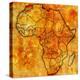 Morocco on Actual Map of Africa-michal812-Stretched Canvas