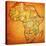 Morocco on Actual Map of Africa-michal812-Stretched Canvas