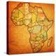 Morocco on Actual Map of Africa-michal812-Stretched Canvas