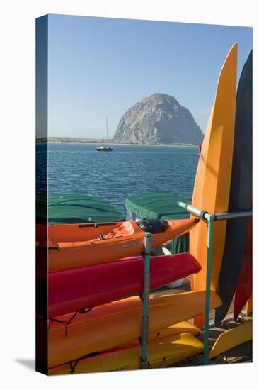 Morro Bay, California, Usa Canoes-Natalie Tepper-Stretched Canvas