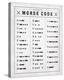 Morse Code-The Vintage Collection-Stretched Canvas