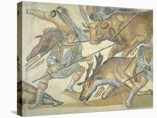 Mosaic Depicting a Hunting Scene, from Terranova, Near Tusculum, Lazio-null-Premier Image Canvas