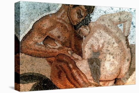 Mosaic of a Satyr and Nymph, House of Faun, Pompeii, Italy-null-Premier Image Canvas
