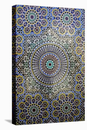 Mosaic Wall for Fountain, Fes, Morocco, Africa-Kymri Wilt-Premier Image Canvas