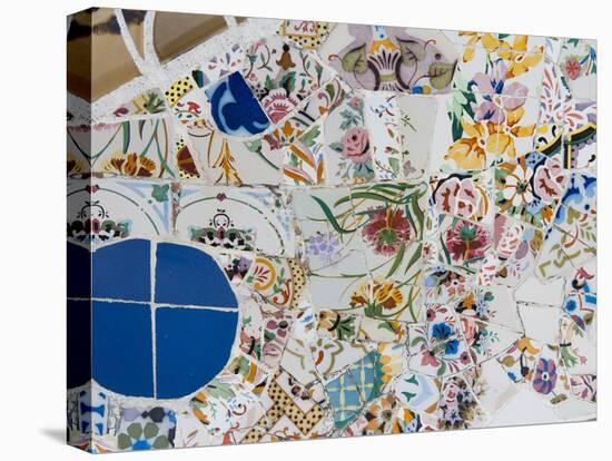 Mosaics, Guell Park (Parc Guell), UNESCO World Heritage Site, Barcelona, Spain-Nico Tondini-Premier Image Canvas