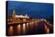 Moscow, Kremlin, View from the Moskwa Bridge, by Night-Catharina Lux-Premier Image Canvas