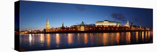 Moscow, Panorama, Kremlin, Kremlin Palace, in the Evening-Catharina Lux-Premier Image Canvas