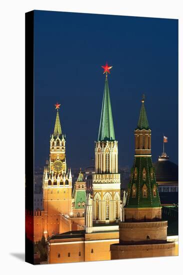 Moscow, Red Square, Kremlin Towers, at Night-Catharina Lux-Premier Image Canvas