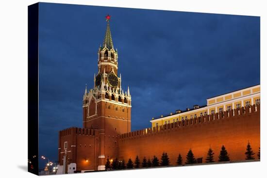 Moscow, Red Square, Redeemer Tower, at Night-Catharina Lux-Premier Image Canvas