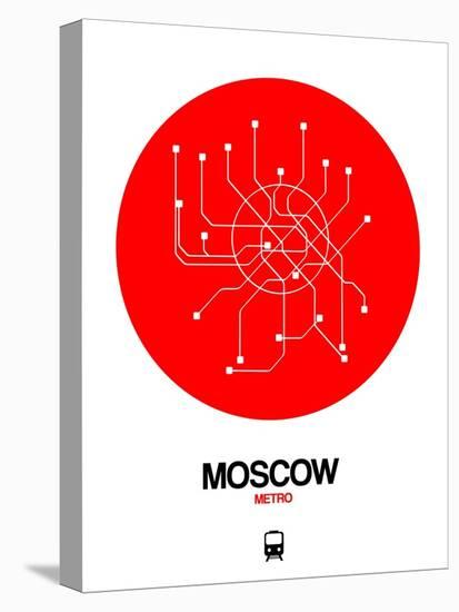 Moscow Red Subway Map-NaxArt-Stretched Canvas