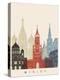 Moscow Skyline Poster-paulrommer-Stretched Canvas