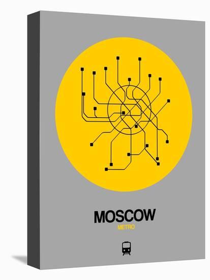 Moscow Yellow Subway Map-NaxArt-Stretched Canvas