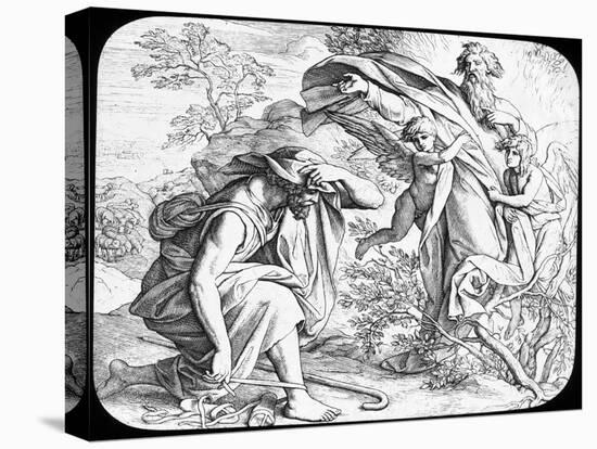 Moses and the Burning Bush, 19th Century-Julius Schnorr von Carolsfeld-Premier Image Canvas