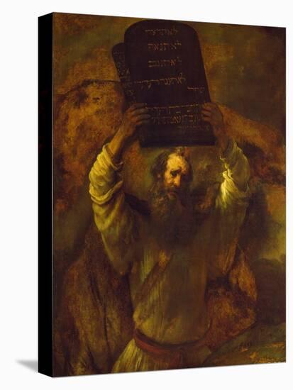 Moses Breaking the Tablets of the Law, 1659-Rembrandt van Rijn-Premier Image Canvas