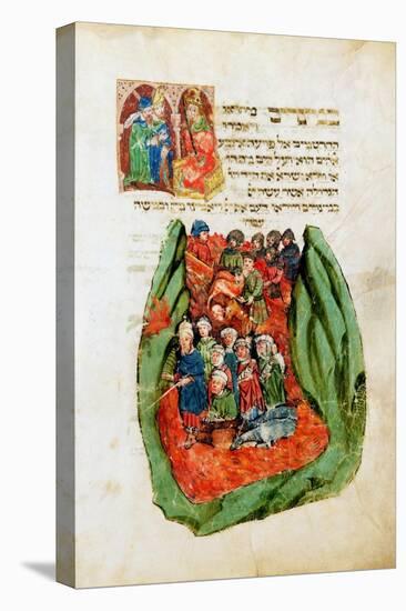 Moses Leading the Children of Israel Through the Red Sea, 15th Century-null-Premier Image Canvas