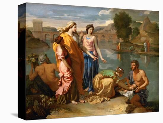Moses Saved from the Water-Nicolas Poussin-Premier Image Canvas