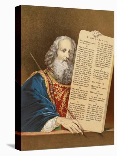 Moses with the Tables of the Law-English-Premier Image Canvas