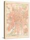 'Moskau' - A Map Of Moscow, 1892-Friedrich Arnold Brockhaus-Stretched Canvas