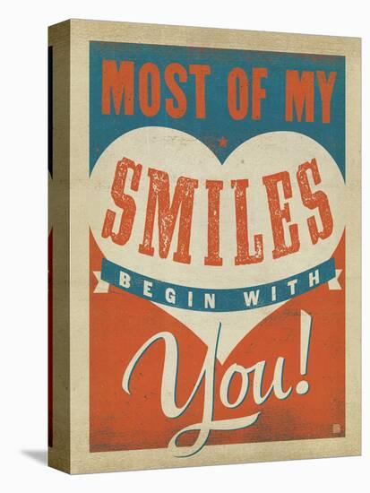Most of My Smiles Begin With You-Anderson Design Group-Stretched Canvas