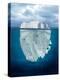 Mostly Underwater Iceberg Floating in Ocean-Oskari Porkka-Premier Image Canvas