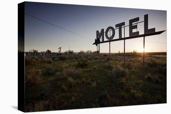 Motel Sign at Dawn, Coulee City, Washington-Paul Souders-Premier Image Canvas