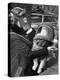 Mother and Baby Wearing Gas Masks During Gas Preparations Test During WWII-Hans Wild-Premier Image Canvas