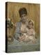 Mother and Child, C.1875-80 (Oil on Panel)-Alfred Emile Stevens-Premier Image Canvas