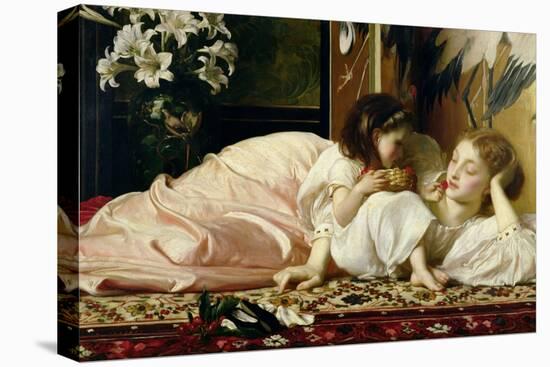 Mother and Child (Cherries) c.1865-Frederick Leighton-Premier Image Canvas