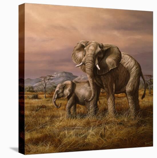 Mother and Child (Elephants)-Trevor V. Swanson-Premier Image Canvas