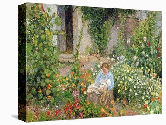 Mother and Child in the Flowers, 1879-Camille Pissarro-Premier Image Canvas
