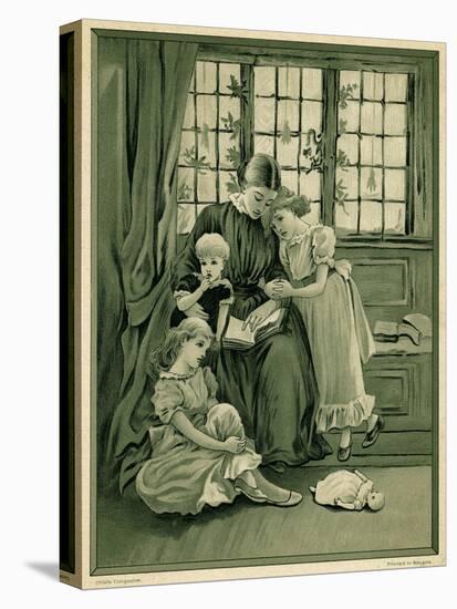 Mother and Children C1875-null-Stretched Canvas