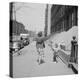 Mother and Son Walking Down Brooklyn Street Together, NY, 1949-Ralph Morse-Premier Image Canvas