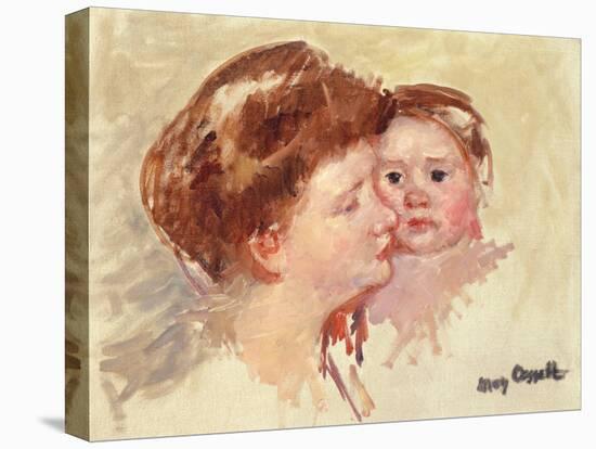 Mother in Profile with Baby Cheek to Cheek-Mary Cassatt-Premier Image Canvas