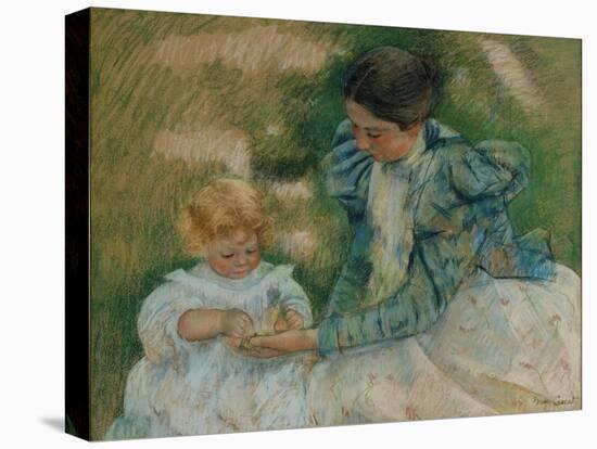 Mother Playing with Child, c.1897-Mary Stevenson Cassatt-Premier Image Canvas