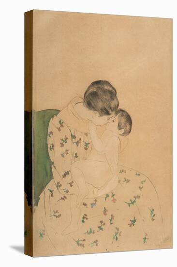 Mother's Kiss, c.1891-Mary Stevenson Cassatt-Premier Image Canvas