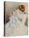 Mother with Left Hand Holding Sara's Chin-Mary Cassatt-Premier Image Canvas