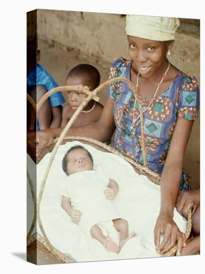 Mother with Newly Born Baby at Dr. Albert Schweitzer's Hospital at Lambarene-George Silk-Premier Image Canvas