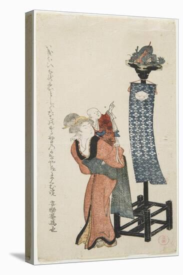 Mother with Pointing Baby, Late 18th-Early 19th Century-Kubo Shunman-Premier Image Canvas