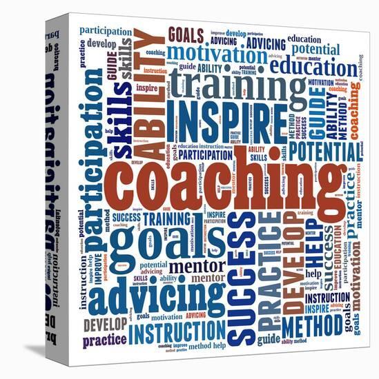 Motivating Coaching Collage-null-Stretched Canvas