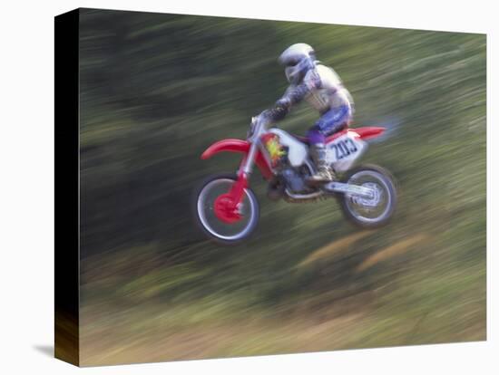 Motocross Racer Airborne-Steve Satushek-Premier Image Canvas