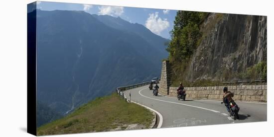 Motor cyclists on the Pass above Martigny, Switzerland, Europe-James Emmerson-Premier Image Canvas
