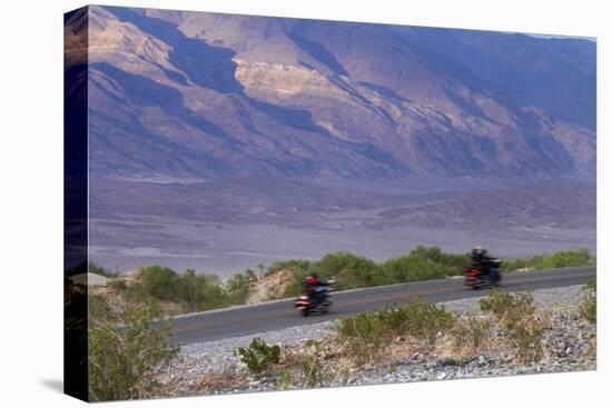 Motorcycles, Death Valley NP, Mojave Desert, California, USA-David Wall-Premier Image Canvas