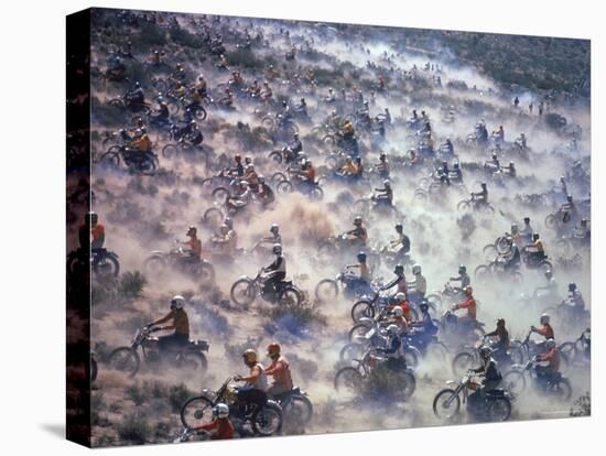 Motorcyclists Racing 75 Miles Cross Country Through Mojave Desert-Bill Eppridge-Premier Image Canvas