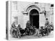 Motorcyclists with Mk1 Brough Superiors Outside the Land's End Hotel, Cornwall, 1921-null-Premier Image Canvas